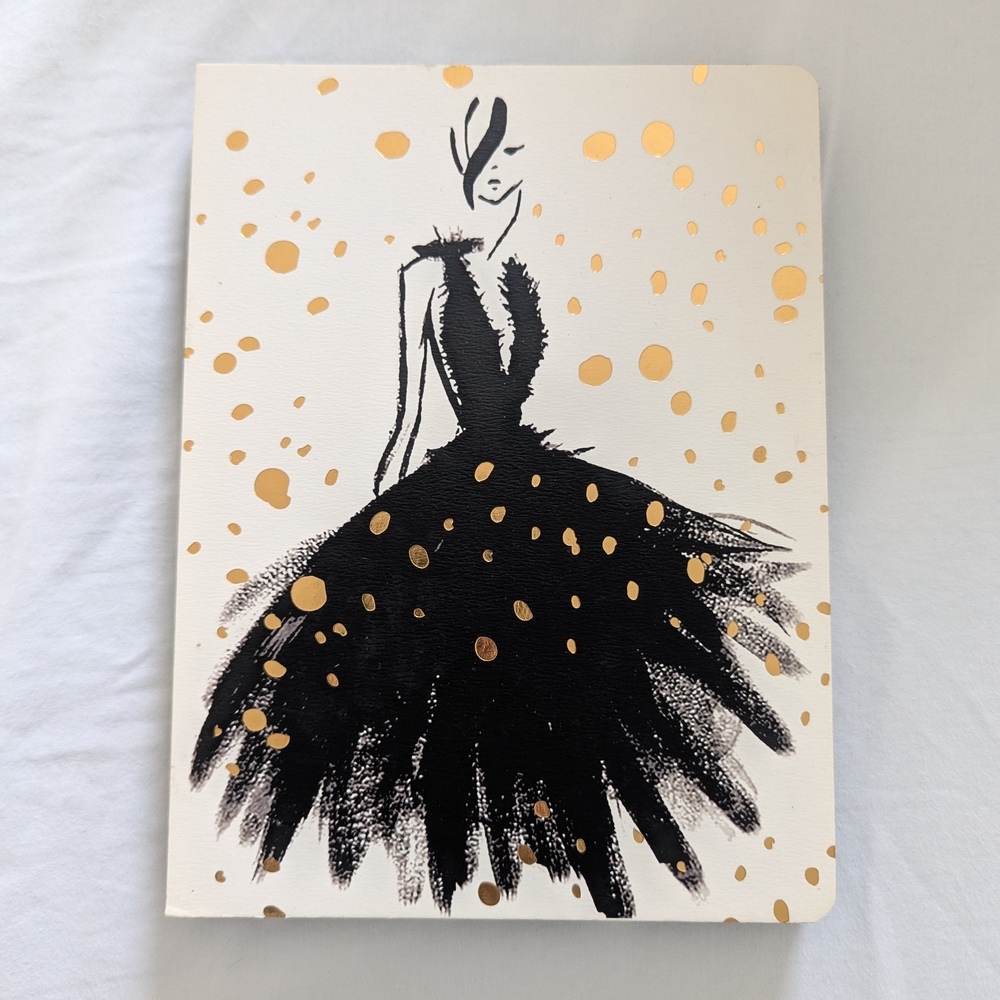 NWT Papyrus Black and Gold Glamour Girl Journal